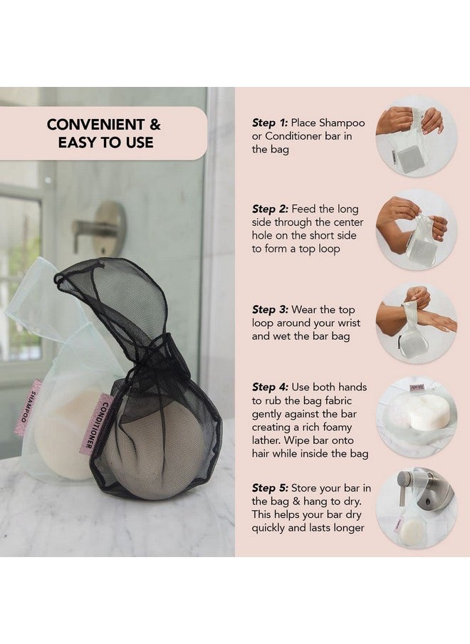 Kitsch - Kitsch Bar Soap Saver Bag - Recycled Mesh Beauty Bar Soap Pouch for Body Wash, Conditioner & Shampoo Bars, Soap Savers Holder to Preserve Bar Soap, Eco-Friendly, Patented Soap Bag - Mint - Image 1