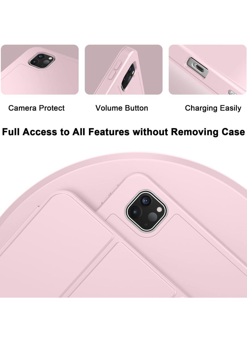 JAJEEK "2024 iPad Pro 11" Case (M4, 5th Gen) – Smart Cover with Pencil Holder, Touch ID Support & Auto Wake/Sleep Function (Pink)" - Image 3