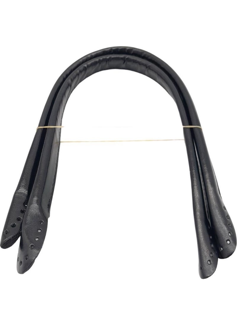 Angel Çanta Aksesuar - Angel Bag Accessory Shiny Patent Leather Pelican Model Bag Handle Black Color - Image 1