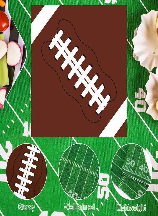 QZYL 50 PCS Football Party Supplies, 6.5 Inches Football Napkins with 2 Styles, Disposable Football Paper Napkins, Football Theme Napkins for Game Day Touchdown Birthday Party Decorations - Image 3