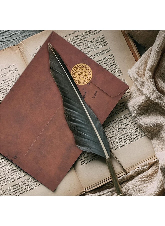 مجموعة كتابة رسائل عتيقة مكونة من 32 ورقة من ورق الرسائل و20 مظروفًا و4 أوراق من الملصقات وورق القرطاسية لحفلات الزفاف وأعياد الميلاد وعيد الفصح وعيد الميلاد - Image 5