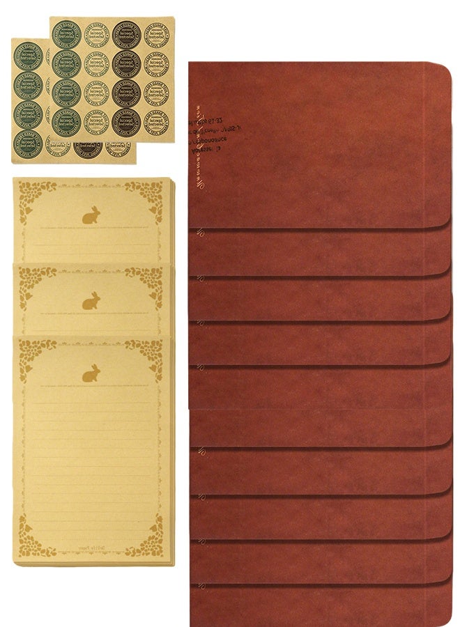 مجموعة كتابة رسائل عتيقة مكونة من 32 ورقة من ورق الرسائل و20 مظروفًا و4 أوراق من الملصقات وورق القرطاسية لحفلات الزفاف وأعياد الميلاد وعيد الفصح وعيد الميلاد - Image 1