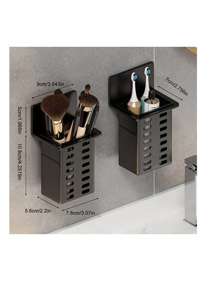 CHOiCE 2-Piece Wall-Mounted Toothbrush/Toothpaste Holder/Storage Box for Bathroom Essentials - Image 1