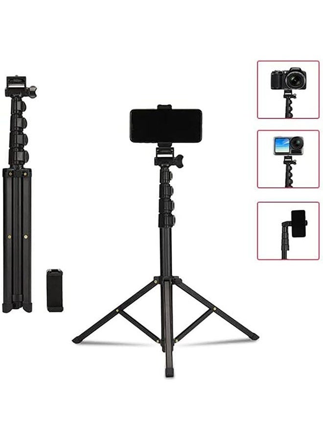 Jmary MT-39 Aluminum Extendable Cell Phone Tripod Stand with Selfie Stick Tripod and Phone Clip - Image 5