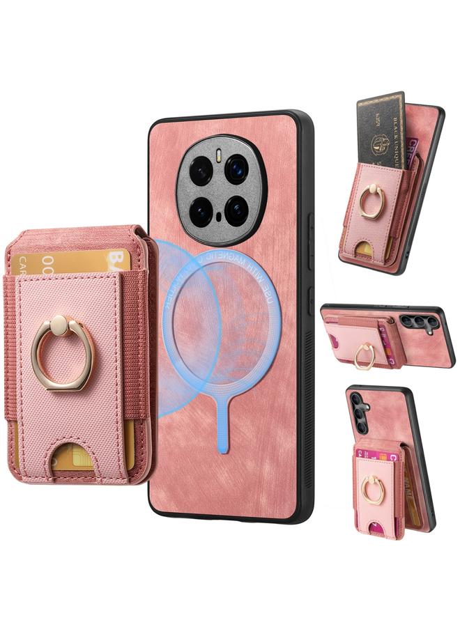 Green Tiger Case For Honor Magic7 Pro Retro Splitable Magnetic Stand Card Bag Leather Phone Case - Image 1