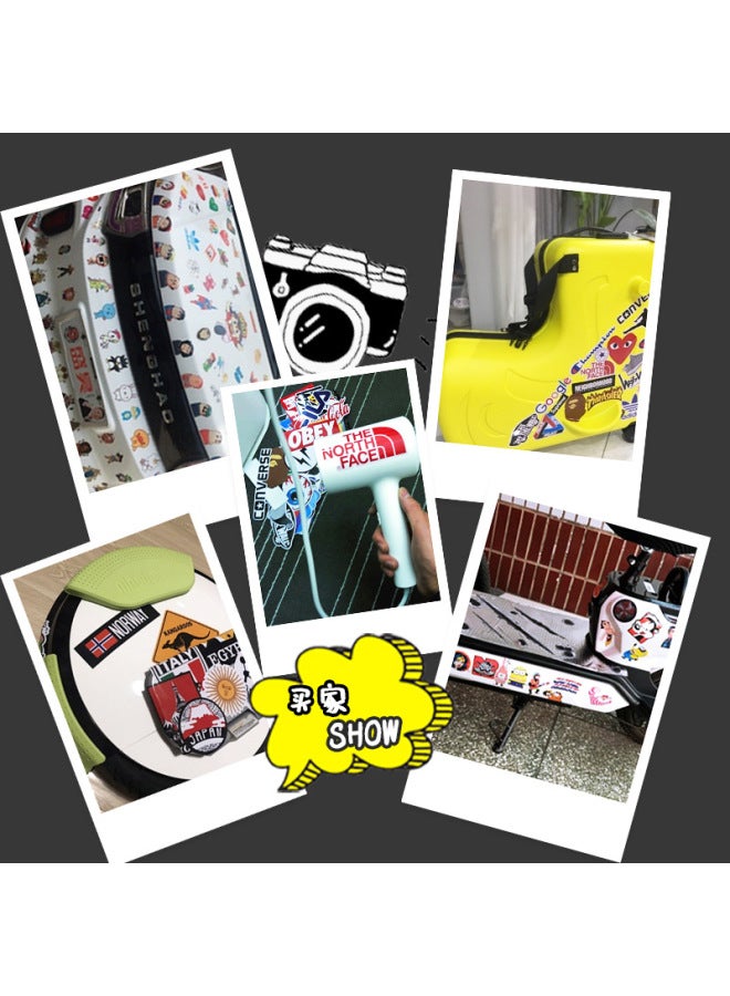Bernard Two-flower Cartoon Expression Bag Decorative Stickers Luggage Guitar Car Tablet Refrigerator Graffiti Stickers - Image 4