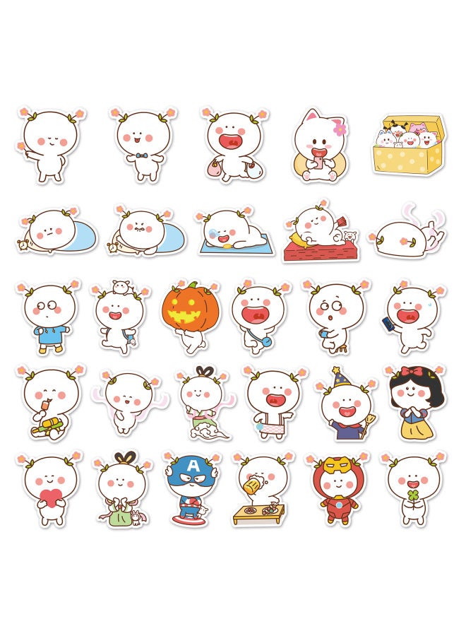 Bernard Two-flower Cartoon Expression Bag Decorative Stickers Luggage Guitar Car Tablet Refrigerator Graffiti Stickers - Image 3