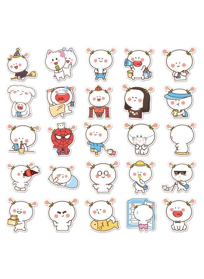 Bernard Two-flower Cartoon Expression Bag Decorative Stickers Luggage Guitar Car Tablet Refrigerator Graffiti Stickers - Image 2