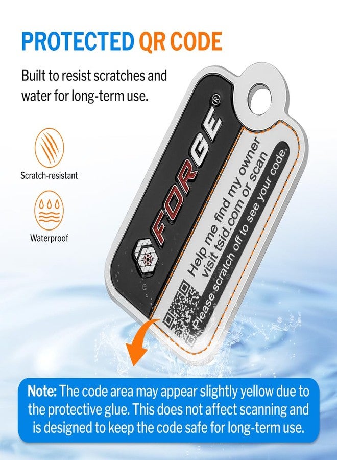 فورج بطاقات تعريف الأمتعة المفقودة والمعثور عليها من فورج سمارت، بطاقة تتبع الأمتعة العالمية، متوافقة مع وورلد ترايسر، نظام تعريف الأمتعة المدعوم من ترافل سنتري للأمتعة والحقائب وحقائب السفر والمزيد (أسود، عبوة من قطعتين) - Image 4