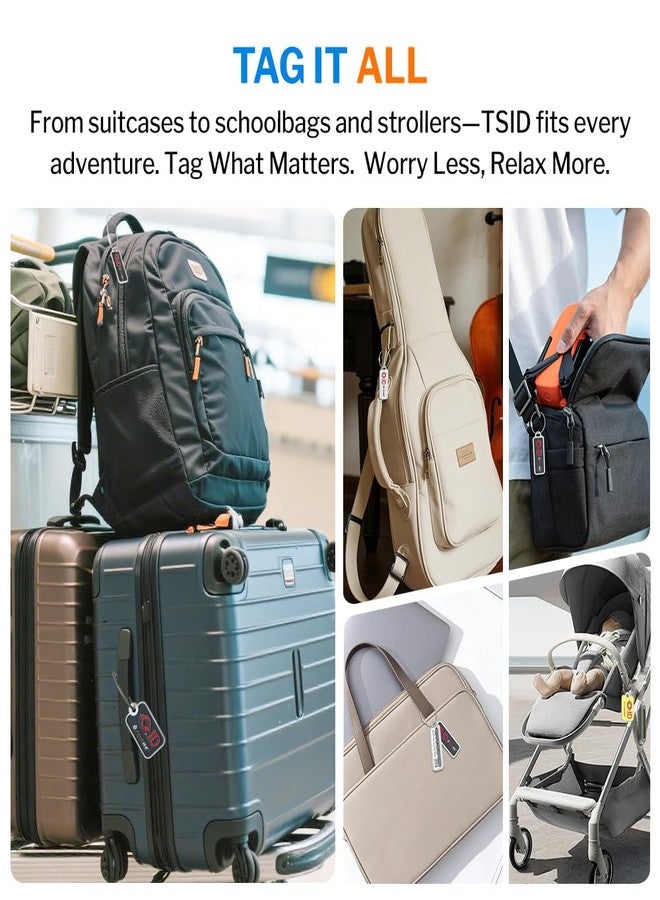 فورج بطاقات تعريف الأمتعة المفقودة والمعثور عليها من فورج سمارت، بطاقة تتبع الأمتعة العالمية، متوافقة مع وورلد ترايسر، نظام تعريف الأمتعة المدعوم من ترافل سنتري للأمتعة والحقائب وحقائب السفر والمزيد (أسود، عبوة من قطعتين) - Image 3