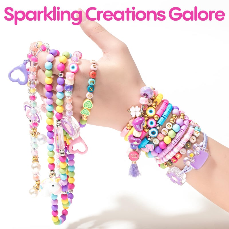Tomons Bracelet Making Kit for Girls Ages 6-12 Year Old, Jewelry Making Kit- Birthday for 6 7 8 10 11 12 Year Old Girl - Image 3