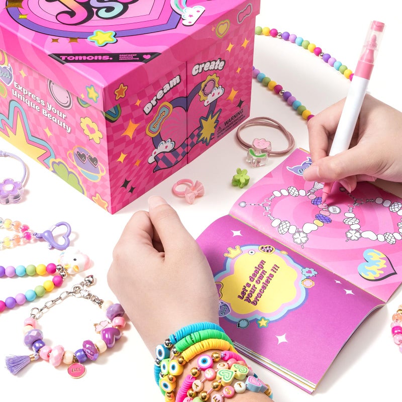 Tomons Bracelet Making Kit for Girls Ages 6-12 Year Old, Jewelry Making Kit- Birthday for 6 7 8 10 11 12 Year Old Girl - Image 2