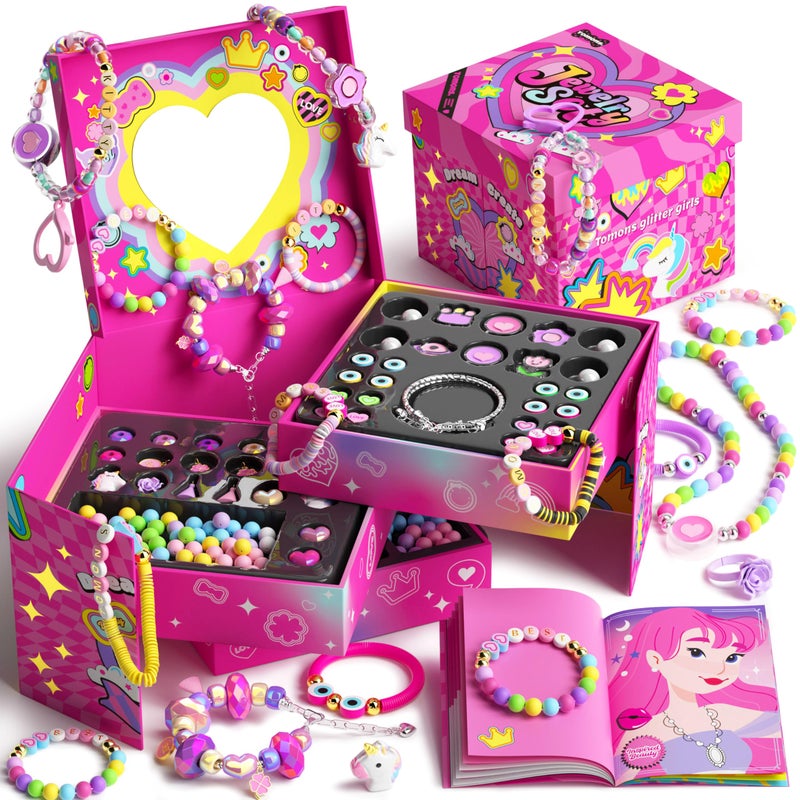 Tomons Bracelet Making Kit for Girls Ages 6-12 Year Old, Jewelry Making Kit- Birthday for 6 7 8 10 11 12 Year Old Girl - Image 1
