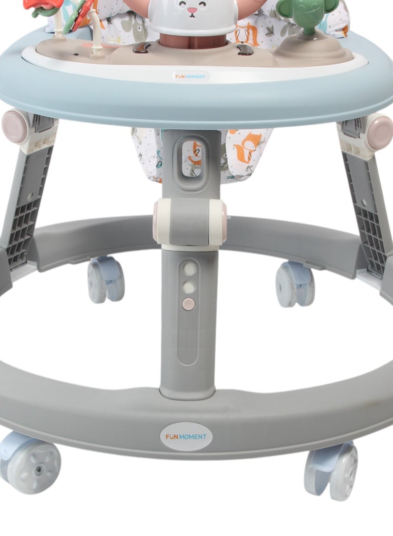 FUN MOMENT Adjustable Height Foldable Baby Walker 6-12 Months - Image 3
