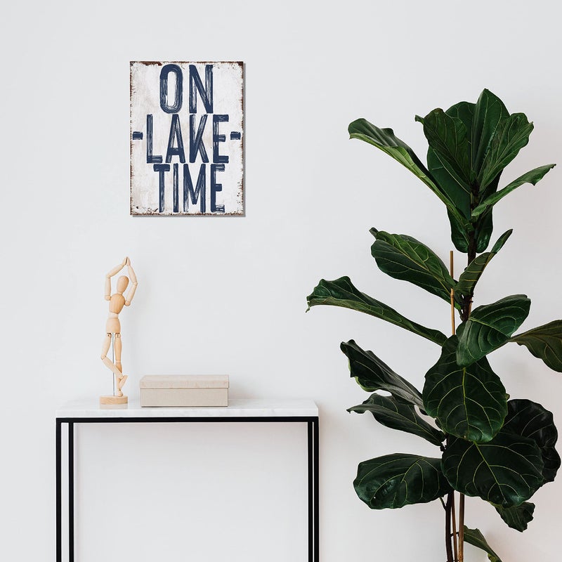 BIWSHA Vintage On Lake Time Canvas Wall Art Prints Decor for Home Bedroom Living Room Lake House Room Porch - Image 2