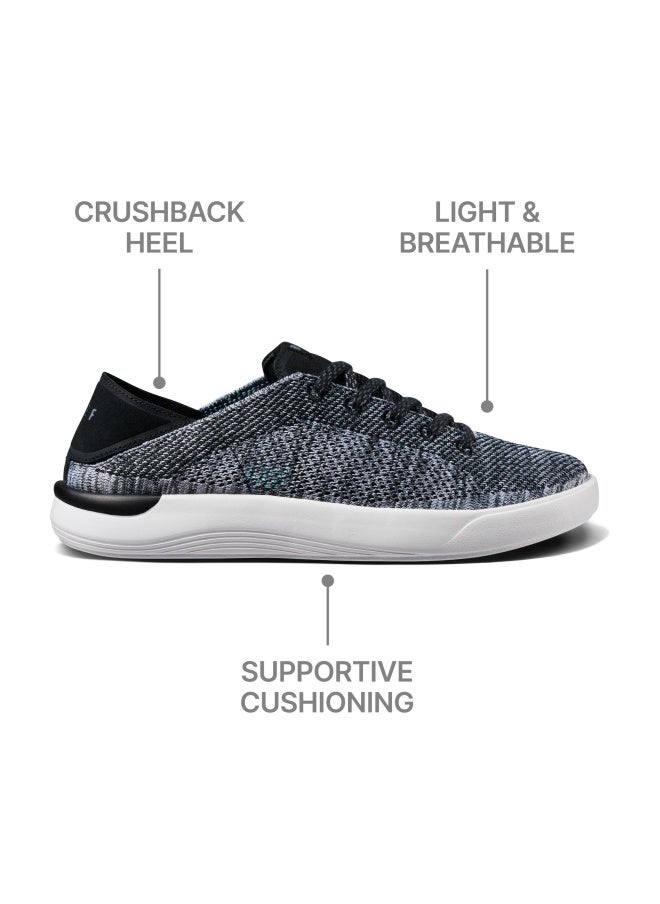 Reef Swellsole Neptune Mens Shoe, Lightweight & Breathable, Memory Foam Footbed, Fold Down Heel, Charcoal, 10 - Image 1