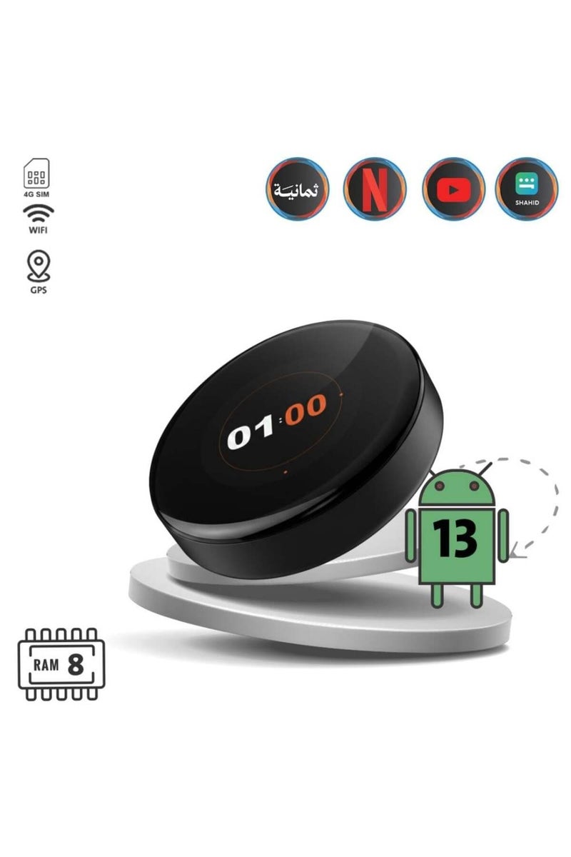 رودماستر RM-C89 سمارت بوكس رودماستر دائري اندرويد 13 /8 جيجا رام+ ذاكرة 128 جيجا/ 4G Sim + مع شاشة لمس - Image 1