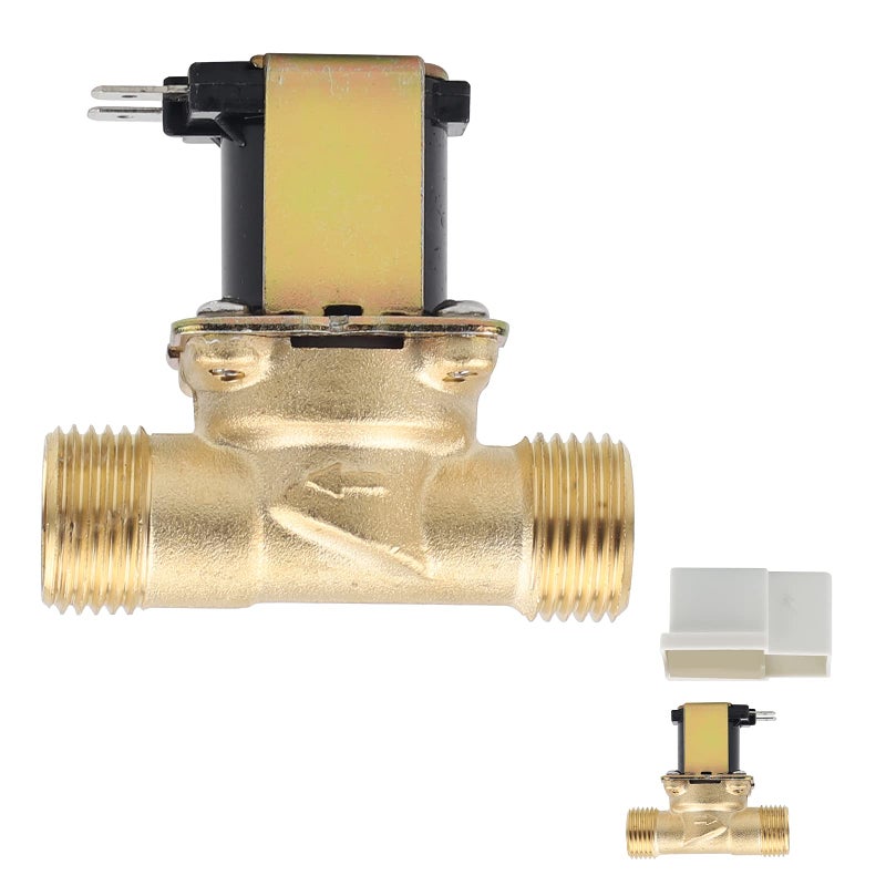 Generic SWAWIS 1/2 Inch Solenoid Valve, AC 230 V, Normally Closed Electric Solenoid Valve Made of Brass, Normally Closed Inlet Brass Solenoid Valve for Water Control  - Image 1