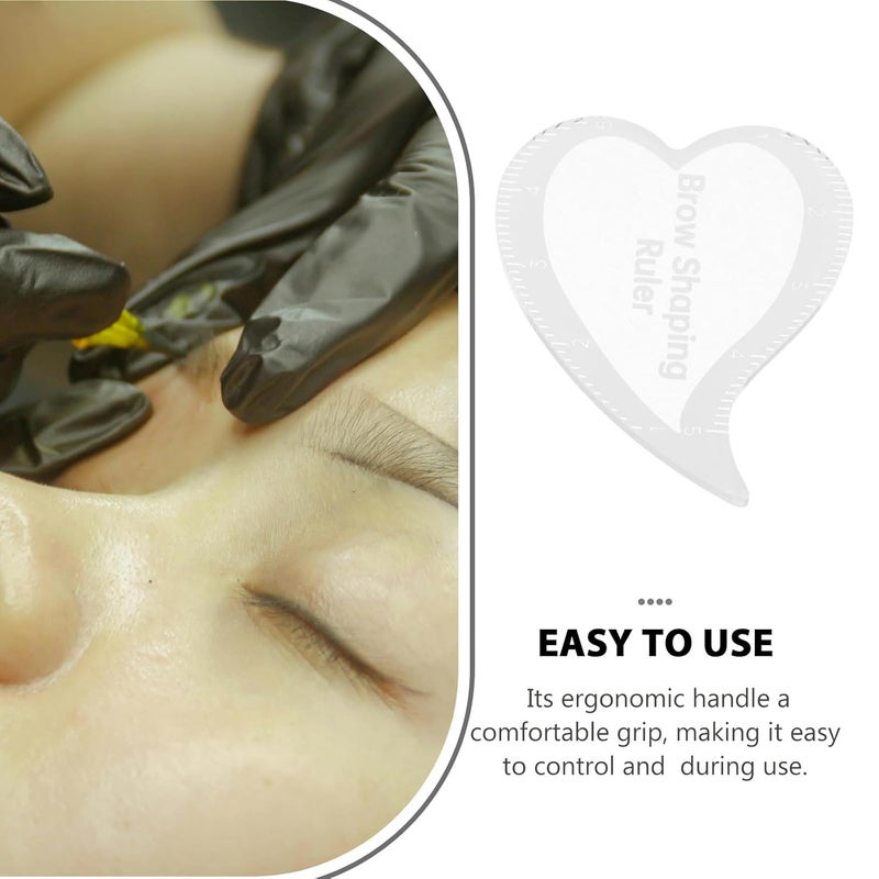 Drawing Eyebrow Ruler: Heart Shaped PVC Mapping Tool Fast Eyebrow Ruler Stencil for Shaping - Makeup Drawing Guide Accessories - Image 3