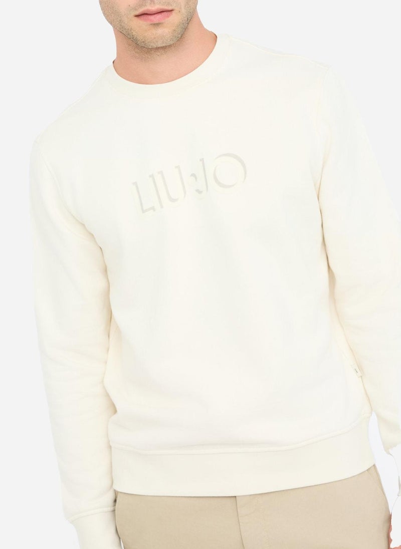 Liu Jo Cotton sweatshirt with logo - Image 3