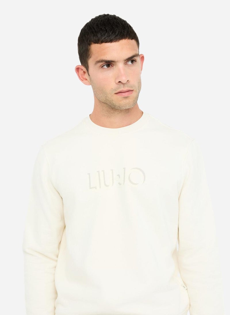 Liu Jo Cotton sweatshirt with logo - Image 4