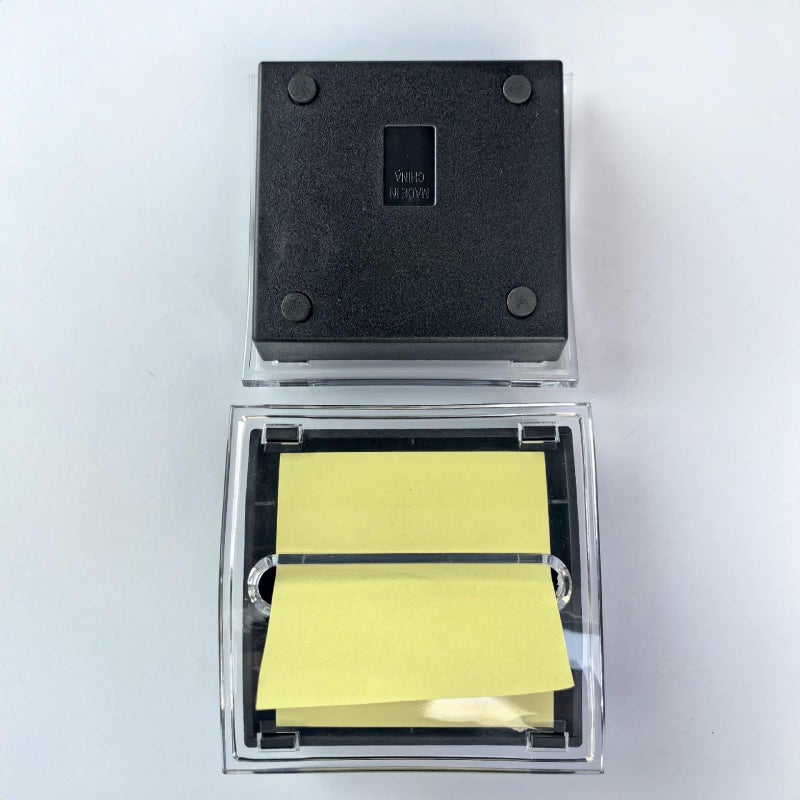 Pull Out Sticky Note Holder Desk Organizer Slip Design Compact Portable Black - Image 5