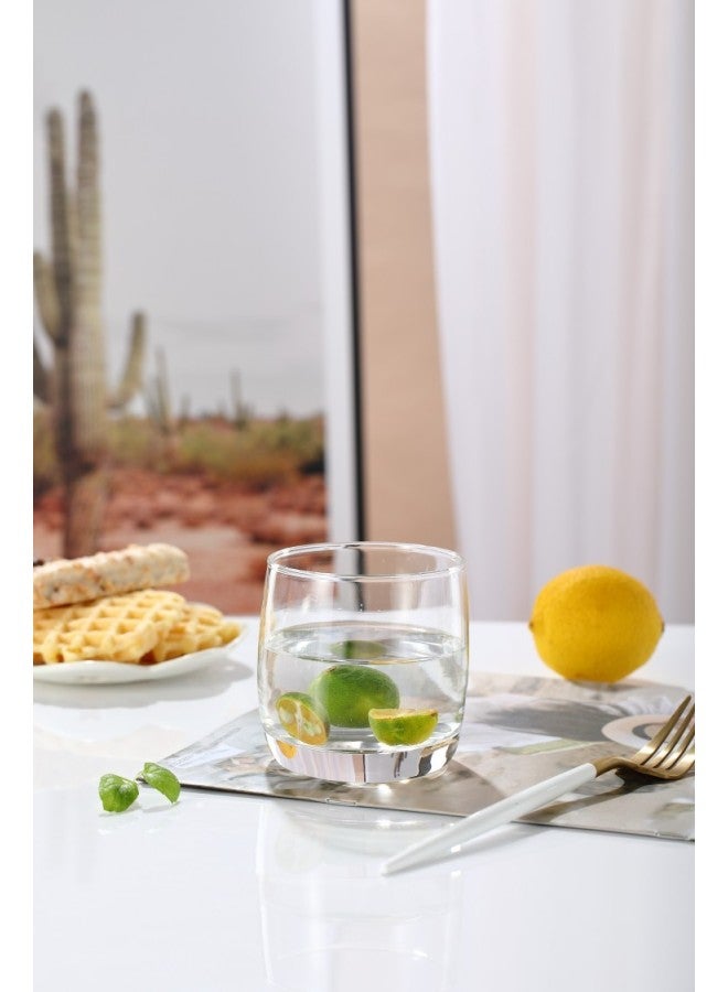 6-Pack 190ml Egg-shaped Short Glass Drinking Cup,can be used for dishwasher cleaning, premium beverage cooler, suitable for soda drinks, iced tea, fruit juice  - Image 1