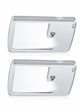 Pocket Magnifying Glass with Light, 2 Pieces of 3 X and 6 X Magnifying Glass Card Credit Card Magnifiers with Light Small Mini Magnifiers for Reading, Jewelry, Experiment, Investigation, Menu, Travel - pzsku/ZD4E45C9222012E95D803Z/45/_/1688548726/6e09fcaa-1699-479c-82c4-a190ffbbe703