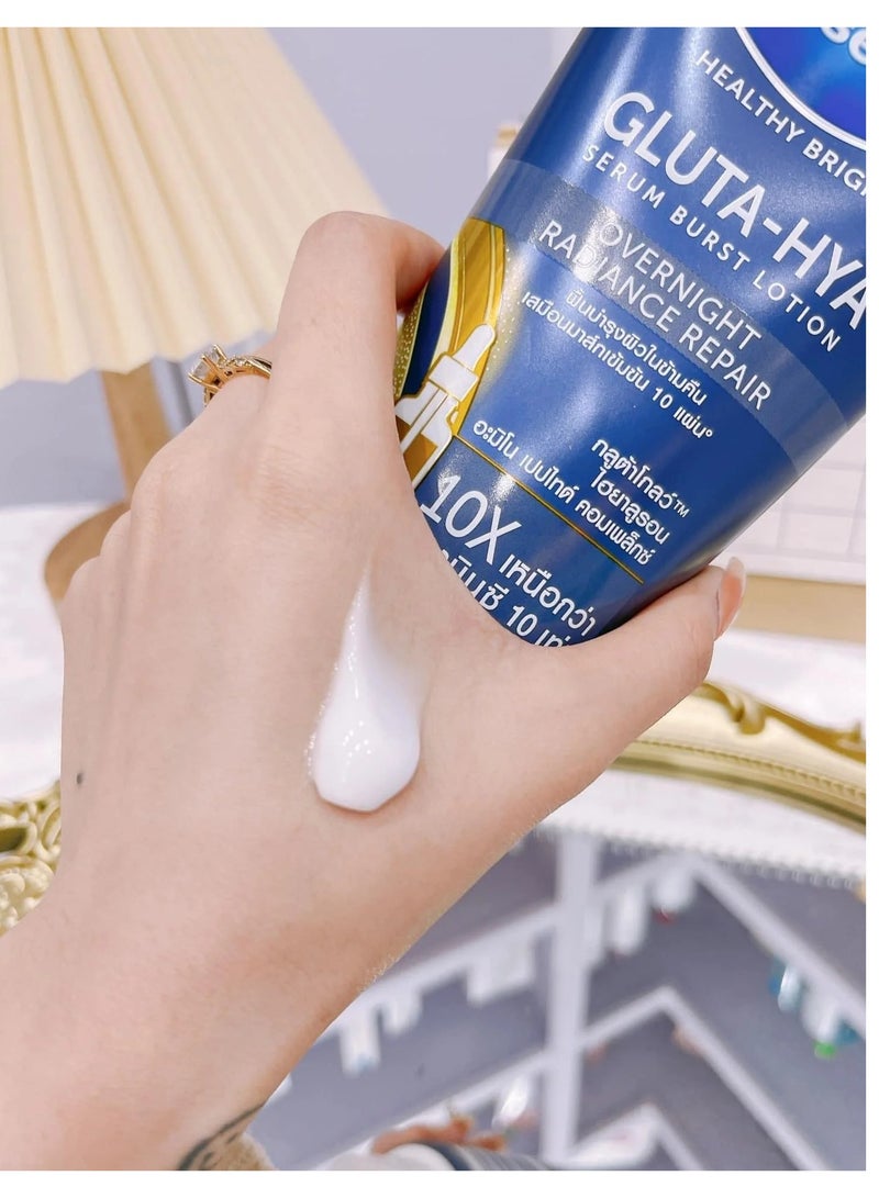 Vaseline لوشن فازلين الصحي المشرق جلوتا هايا سيروم بُرست لإصلاح الإشراقة الليلية - Image 2