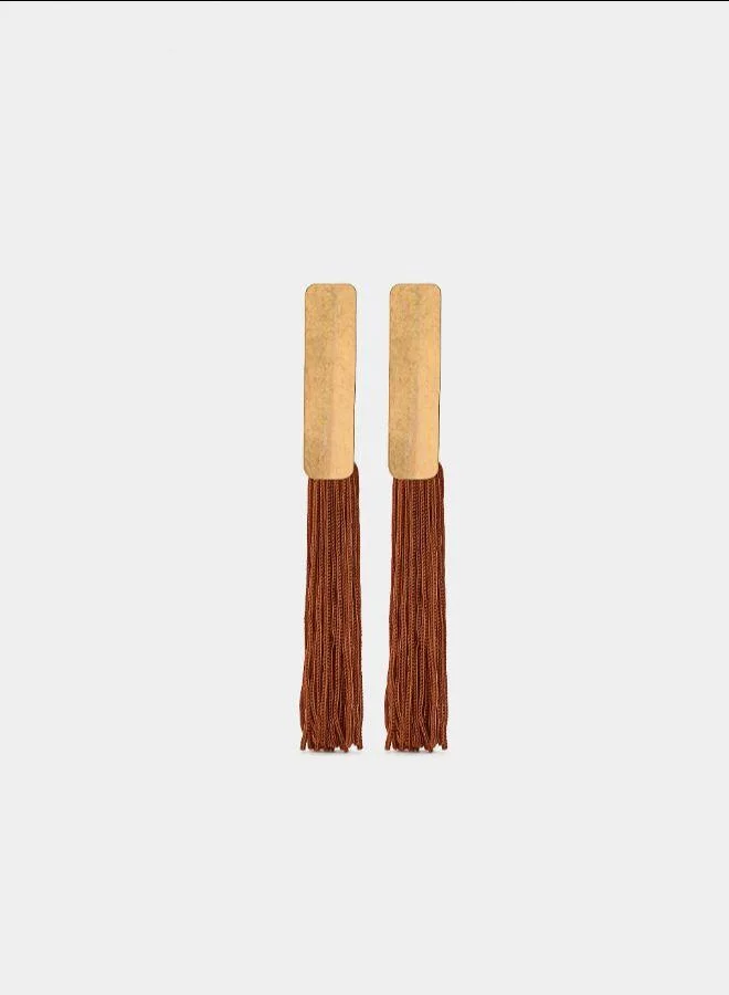 PARFOIS Red Bar earrings with fringes for Women | Best Price UAE