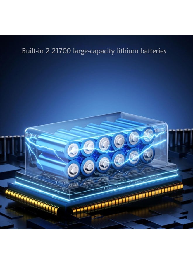 منفاخ هواء/مروحة صغيرة قابلة للشحن - قوي جداً 130,000 دورة في الدقيقة - لاسلكي وخفيف - مثالي للاستخدام اليومي - Image 4