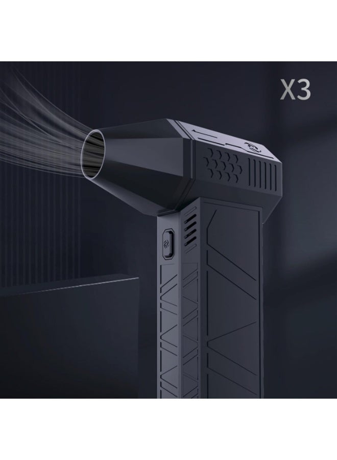 منفاخ هواء/مروحة صغيرة قابلة للشحن - قوي جداً 130,000 دورة في الدقيقة - لاسلكي وخفيف - مثالي للاستخدام اليومي - Image 5