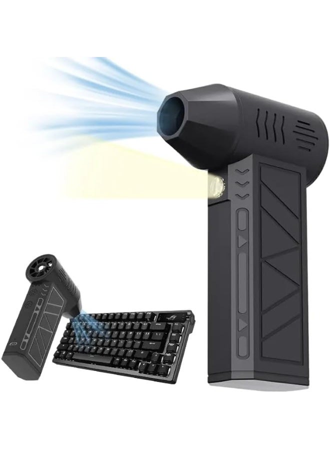 منفاخ هواء/مروحة صغيرة قابلة للشحن - قوي جداً 130,000 دورة في الدقيقة - لاسلكي وخفيف - مثالي للاستخدام اليومي - Image 2