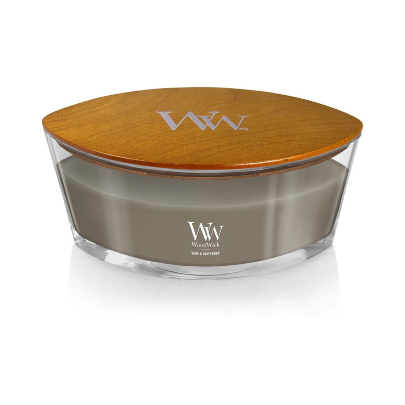 WoodWick Sand & Driftwood Gifts for Women and Men, 16 oz Ellipse Candle with Crackling Wick - Image 3