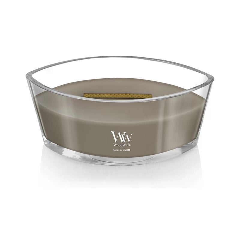 WoodWick Sand & Driftwood Gifts for Women and Men, 16 oz Ellipse Candle with Crackling Wick - Image 2