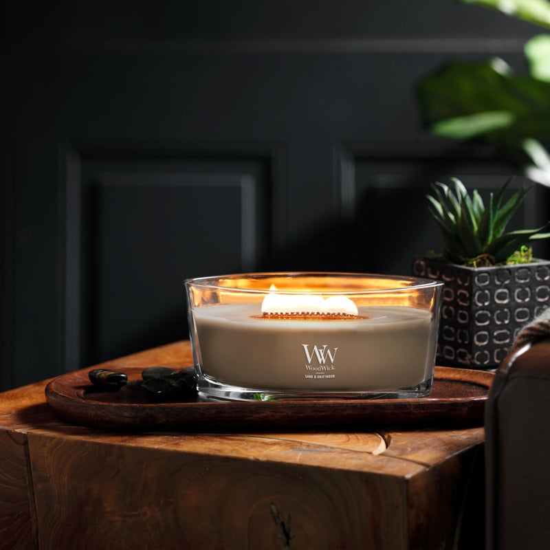 WoodWick Sand & Driftwood Gifts for Women and Men, 16 oz Ellipse Candle with Crackling Wick - Image 4