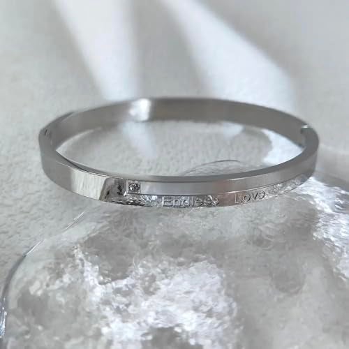 MEENAZ Bracelet for Men brother boyfriend gents Fashion Silver Bracelet for Boys Stainless Steel stylish hand cuff Silver Kada for men Cuff accessories golden mens Bracelets open kada adjustable 604 - Image 5