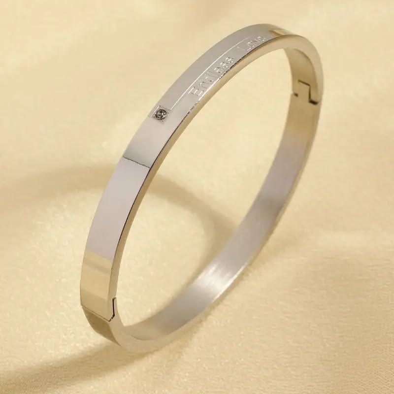MEENAZ Bracelet for Men brother boyfriend gents Fashion Silver Bracelet for Boys Stainless Steel stylish hand cuff Silver Kada for men Cuff accessories golden mens Bracelets open kada adjustable 604 - Image 2