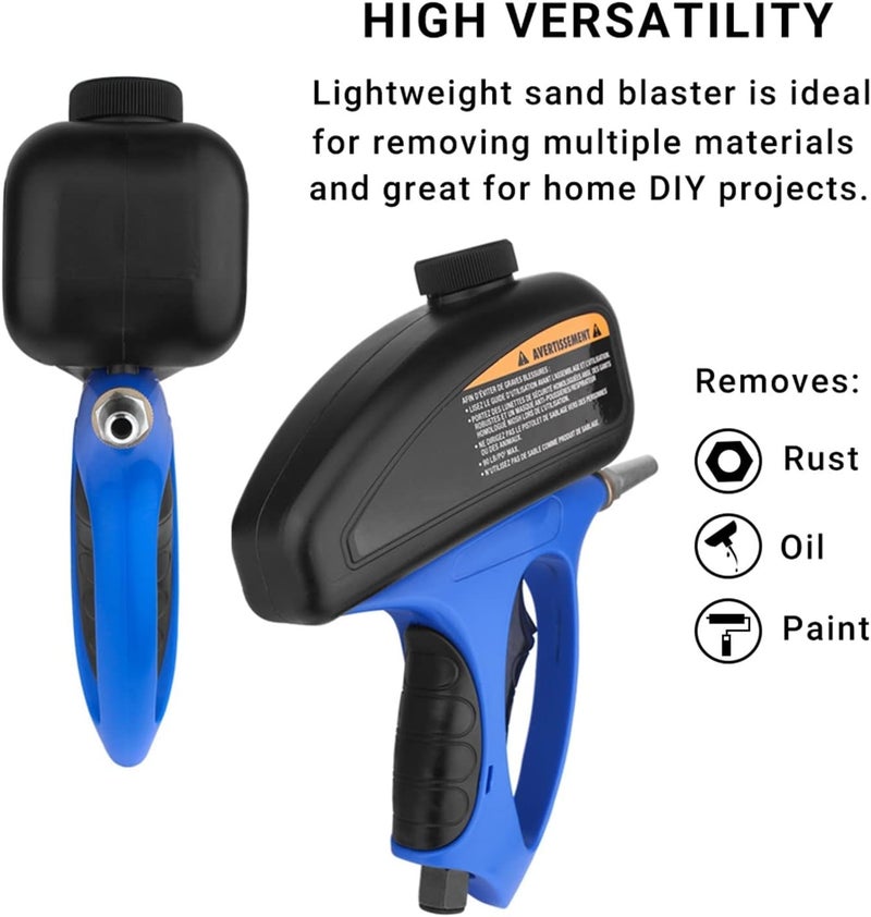 Pressure Spray Gun, Anti-Rust Portable Gravity Sandblaster Handheld Pneumatic Sand Blasting Machine Glass Tombstone Sprayer Sandblasting Machine DIY - Image 3