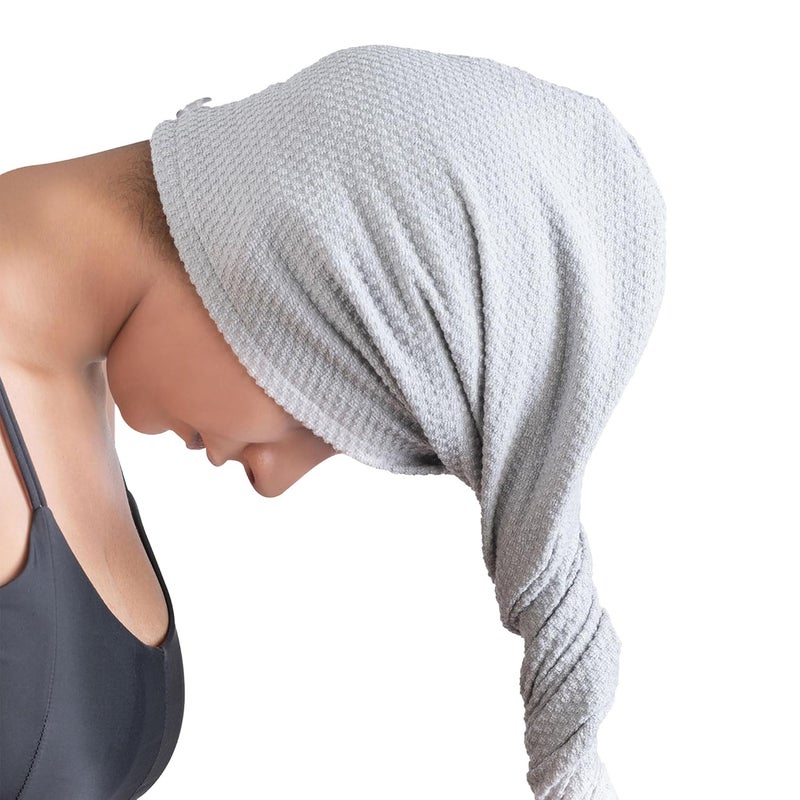 MYTRIDENT Trident Hair Towel Wrap Urban Comfort Collection Women Head Wrap Absorbent Towel HairDrying Hair Warp Towel QuickDrying 100 Cotton 240 GSM Bath Towel Hair Dry Cap Salon Towel Lunar Rock - Image 3