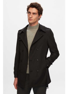 D'S DAMAT Regular Fit Black Epaulette Waist Belted Trench Coat 1HF08ORT00013  - Image 1