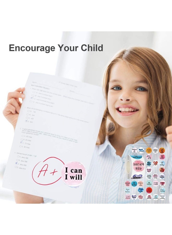 Premify 2000 Pieces Motivational Stickers, 1 Inch Inspiring Planner Stickers, Inspirational/Encouraging Quote Stickers, Reward Stickers For Kids Adults Teachers, Book Phone Scrapbook Encouragement Sticker - Image 2