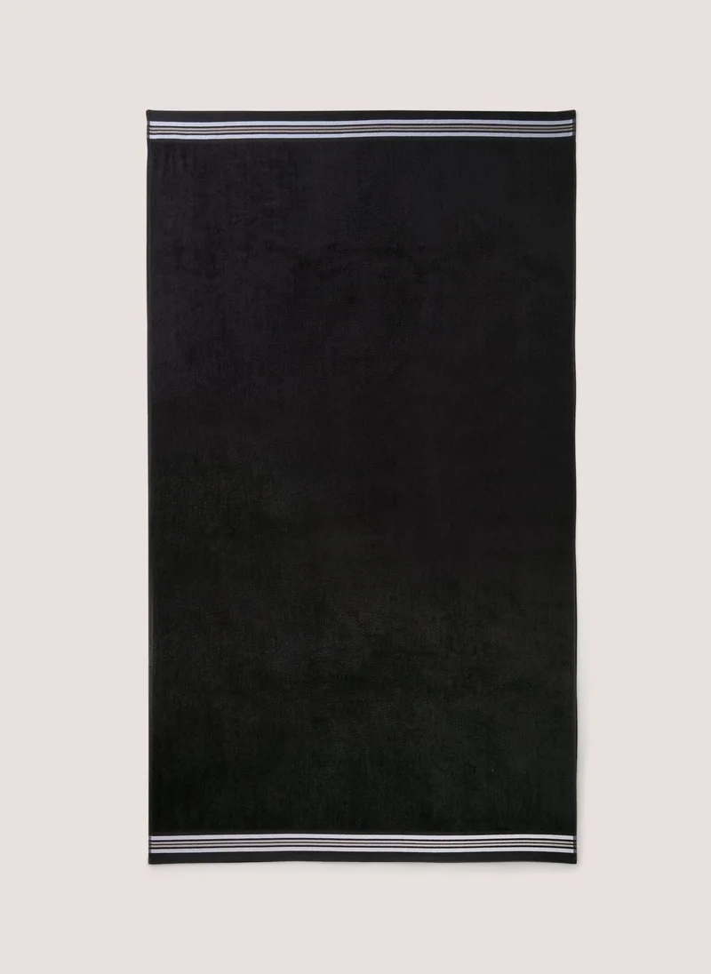 Matalan X Large Stripe Towel Black