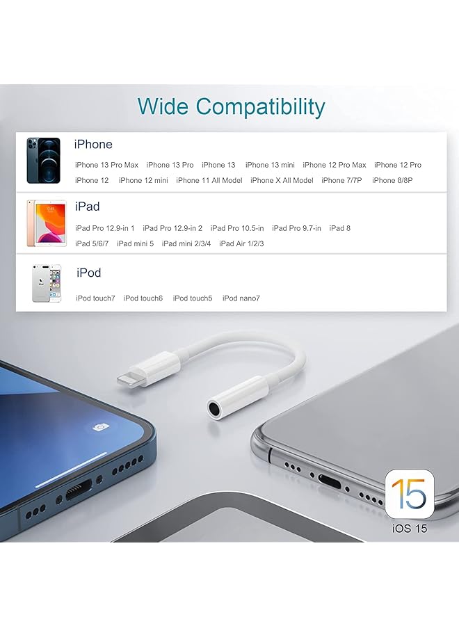 إيروريكس محول مقبس سماعة رأس مقاس 3.5 مم لهاتف Iphone 13 12 11 11 Pro Xr Xs X 8 7 Ipad Ipod - Image 2