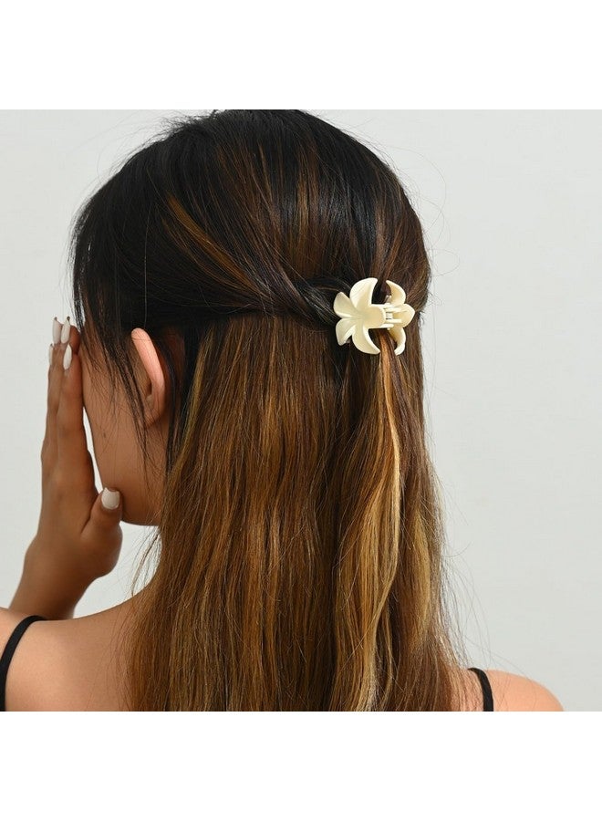 ZAVVU KRIZOUS ZAVVU & KRIZOUS Flower Hair Clips, Matte Floral Hair Claw Clips, Summer Hair Accessories for Women Girls, Non Slip Elegant Hair Clips for Thick Thin, Wedding Party, 4 Pcs - Multicolor - Image 2