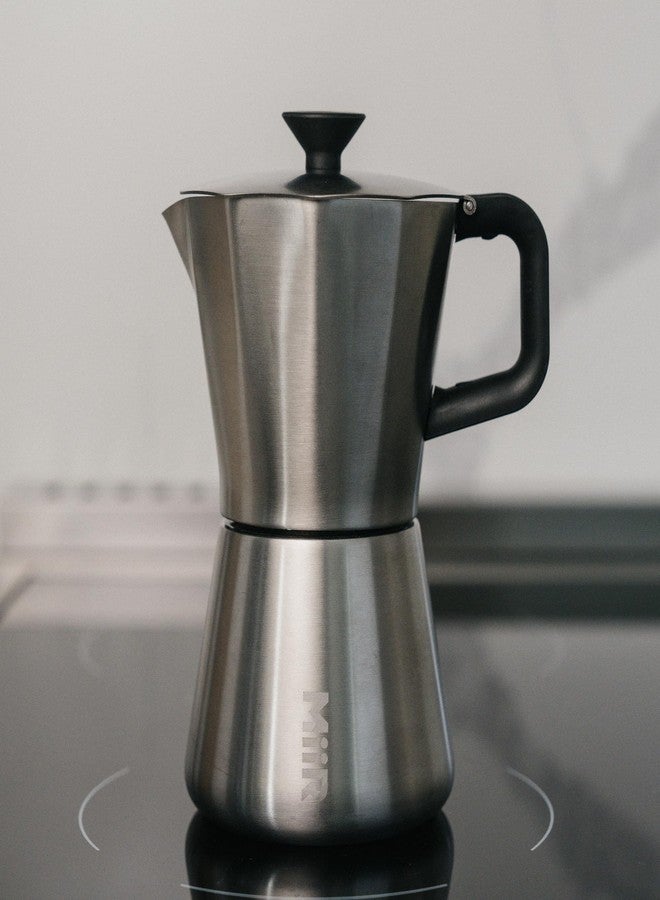 MiiR New Standard Moka Pot, 10oz - Durable Stainless Steel Coffee Maker for Rich Espresso Strength Brew - Image 2