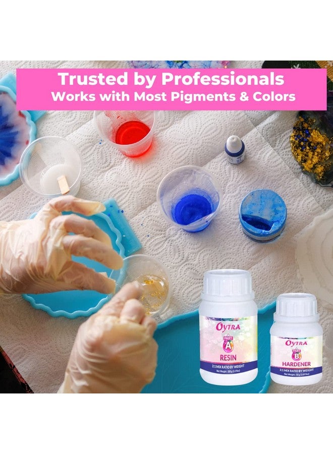 Oytra أويتراريسين فن سائل مقوي لمجموعة مواد للمبتدئين في الحرف اليدوية طلاء شفاف فائق الوضوح إبوكسي بنسبة 2:1 لإطلاق الفقاعات مجموعة مجوهرات الفنانين صب طاولة مشاريع DIY (150 جرام) - Image 4