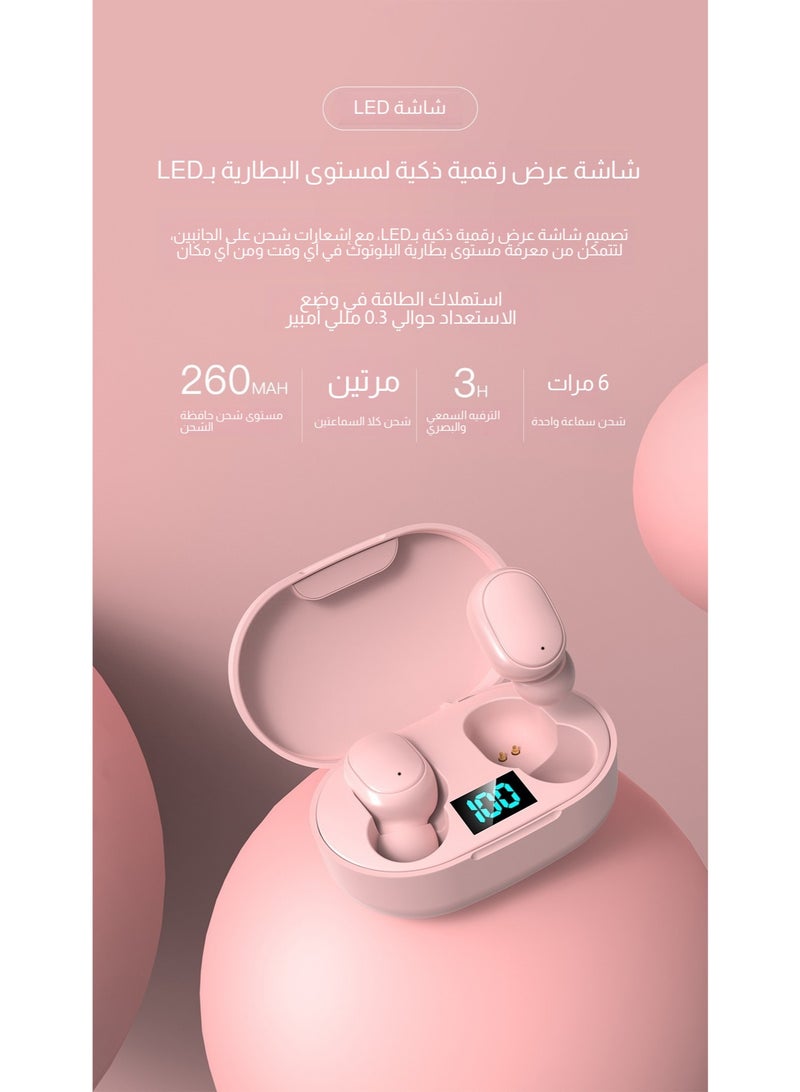 سماعات أذن لاسلكية بتقنية بلوتوث TWS، سماعات أذن ستيريو عالية الدقة تعمل باللمس، مقاومة للعرق، شحن سريع من النوع C مع علبة شحن، مثالية للرياضة والتنقلات اليومية - Image 4