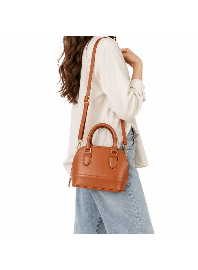 Elegant Women's Top Handle Handbag with Adjustable & Detachable Shoulder Strap - Image 1