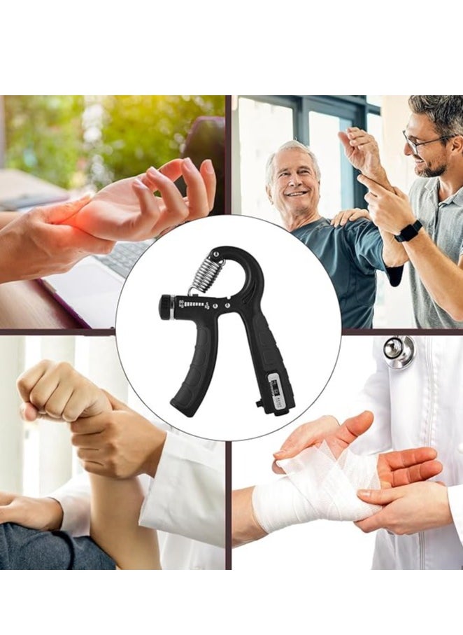 Spaceshoop - Hand Grip Strengthener Couting Adjustable Hand Gripper Finger Exerciser Forearm Strengthener Adjustable Resistance Wrist Gripper Strength & Grip Exerciser for Finger and Arm Exercises - Image 1